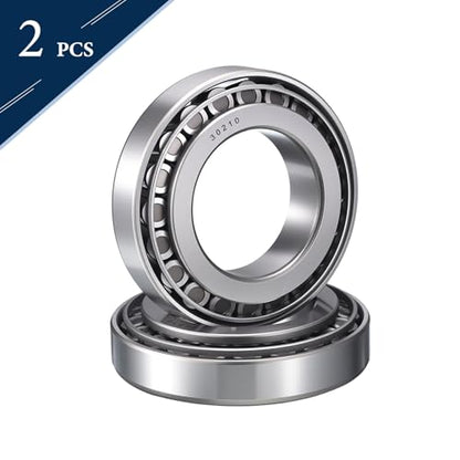 2 Pack 30210 Tapered Roller Bearing Cone and Cup Set | 50mm Bore 90mm OD 22mm Cup Width, Chrome Steel Wheel Bearings, ABEC-3 - size: 30210