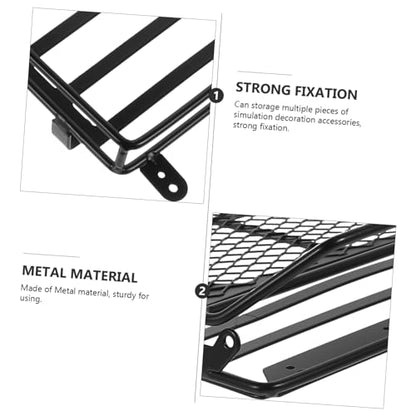Car Roof Luggage Bracket for Crawler Black Storage Shelf for Simulation Accessories Practical Design for Easy Mounting and Strong Fixation - size: 22.8X14.1cm