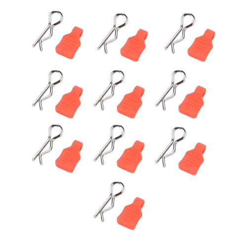 10Pcs Metal RC Body Clips with Pull Tab Replacement for AXIAL SCX24 RC Cars Spare Parts