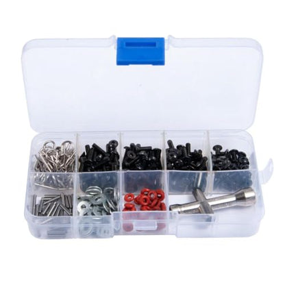 COMODO 270Pcs RC Hardware Set with Screws, Washers, O-Rings & Hex Wrench for 1/10 RC Crawler Car Replacement Parts