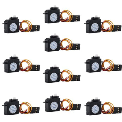 Mini Micro Servo Motor 2.1g 180° Rotation DM-S0020 4.8-6V Plastic Gear Servo for RC Car Airplane Helicopter Robot DIY Toys (10PCS) - style: 10PCS