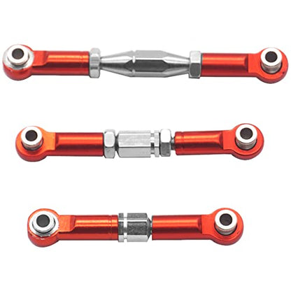 ShareGoo Adjustable Aluminum Pull Rod Steering Servo Link Linkages Arm Tie Rod Ends Compatible with WLtoys 144001 1/14 RC Car Buggy