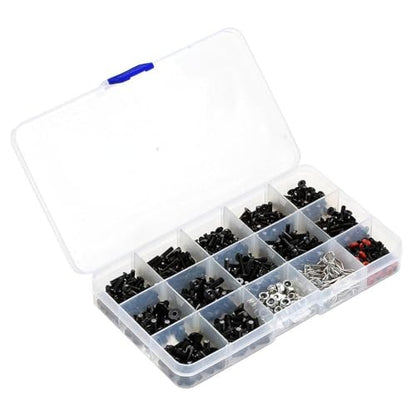COMODO RC Car Metal Screws and Nuts Set for 1/10 Crawler – M3 M4 Flat & Round Head Hardware Kit Compatible with, MST