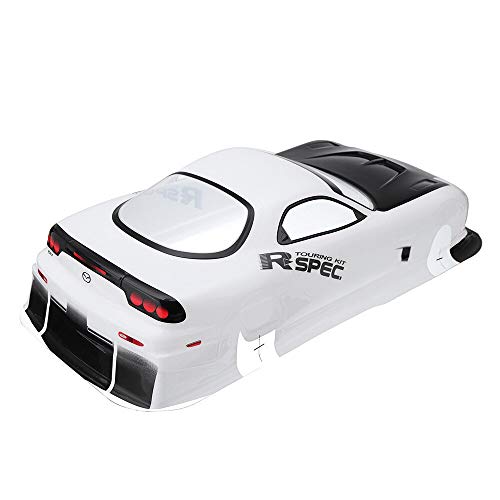 Parts & Accessories 1/10 Clear RC Silk Screen Car Shell Modification for Mazdas RX7 Wheelbase 210X460MM PVC 1:10 Painted Body Shell withSpoiler Part