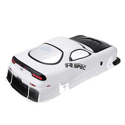 Parts & Accessories 1/10 Clear RC Silk Screen Car Shell Modification for Mazdas RX7 Wheelbase 210X460MM PVC 1:10 Painted Body Shell withSpoiler Part