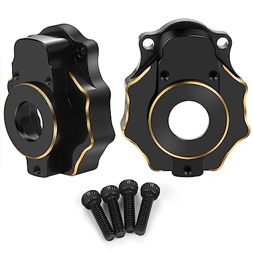 2Pcs Brass TRX4 Rear Portal Drive Axle Mount C Hub Carrier Cover Steering Knuckle Portal Cover Counterweight Compatible with Tra-xxas TRX4 TRX6 1/10 RC Crawler Car Upgrade Parts