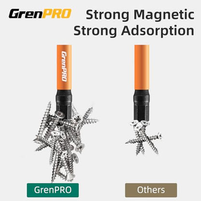 GRENPRO 10pcs Impact Allen Wrench Drill Bit Set 2” Metric | S2 Steel, CNC Machined Tips With Magnetism, Hex Screwdriver Bits Sets, 1/4” Hex-Shank Magnetic Driver Bit With Storage Box - size: 2" 10pcs(Metric)