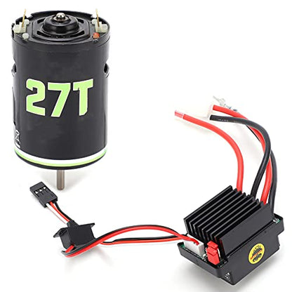 HUIOP High, 540 27T Brushed Motor 320A ESC Combo Set for Redcat, Axial SCX10 D90 GEN8 RC Crawler (27T)