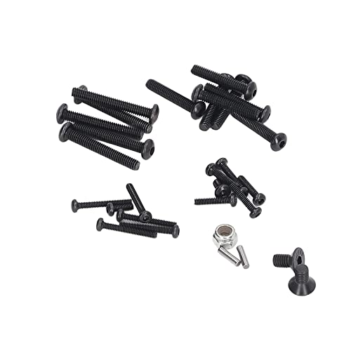 Rust Proof RC Screw Kit Iron Replacement Spare Parts Box with 160pcs Various Sizes for 1/18 Crawler
