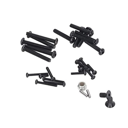Rust Proof RC Screw Kit Iron Replacement Spare Parts Box with 160pcs Various Sizes for 1/18 Crawler