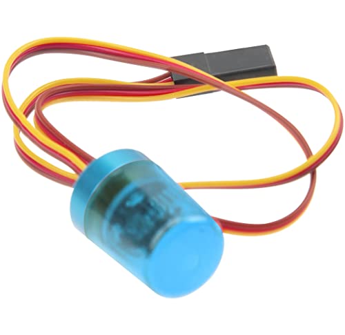 2Pcs Vgoohobby Multi-Function RC LED Flash Lights Alarm Lamp Flashing Rotating Beacon Light Compatible with 1/10 TRX4 SCX10 RC Crawler Car 1/14 Tamiya Tractor RC Truck (Blue) - color: Blue