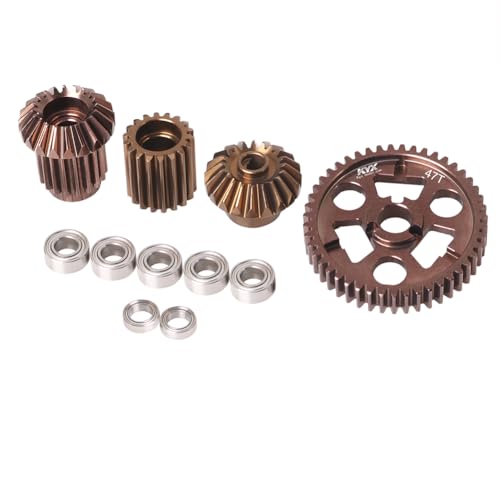 KYX Racing Aluminum Front Transmission Gear Set Upgrades Accessories for 1/10 RC Crawler Car Tamiya Hotshot II