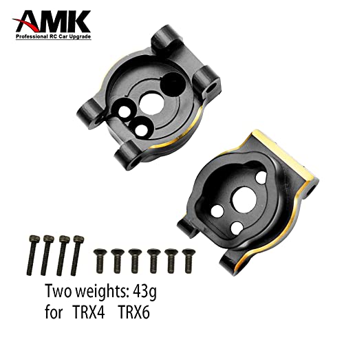 Brass Counter Weight Axle Housing Black Coating TRX4 Portal Axle Housing for 1/10 RC Crawler TRX6 TRX4 Bronco Defender Upgrade - color: J