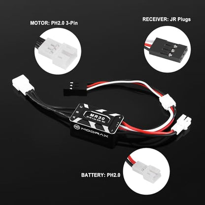 1212 4500KV Brushless Motor & 25A ESC with 11T Pinion Gear for SCX30 | Plug & Play, No Programming Required, Only Compatible with Axial 1/30 SCX30 (Except for Stock SCX30 Receiver)