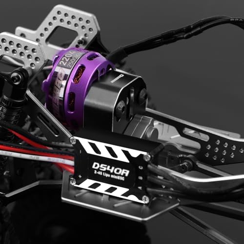 2204 2500KV Outrunner Motor Kit with 40A ESC for SCX24 | Motor Mount Included, High Torque Output, Smooth Crawling, 1/24 RC Crawler Upgrades