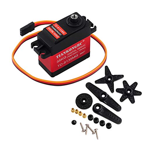 TD-8135MG 35KG 360 Degree Continuous Rotation Servo Digital Coreless 500μs-2500μs Large Torque Metal Gear for DIY Robot Robotic RC Model