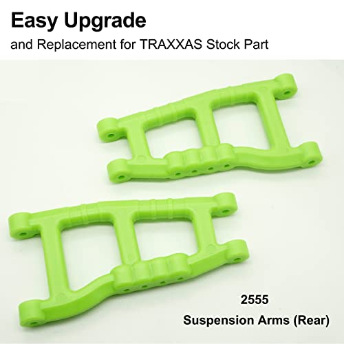 OGRC Plastic Front & Rear Suspension A-Arms for 1/10 Traxxas Slash 2WD | Suspension Arms for Traxxas Slash 2WD Nitro Slash/Rustler #2555 3631, Green - color: Green