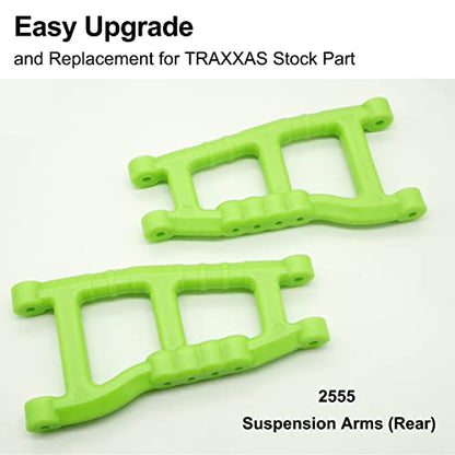 OGRC Plastic Front & Rear Suspension A-Arms for 1/10 Traxxas Slash 2WD | Suspension Arms for Traxxas Slash 2WD Nitro Slash/Rustler #2555 3631, Green - color: Green