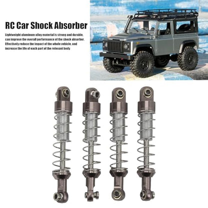 51mm Aluminum Alloy RC Shocks, 2 Pairs Aluminum Alloy RC Car Shock Absorber Dampers with Mounting Screws Bolts for WPL C14 C24 MN D90 99S