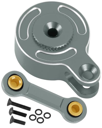RC Servo Saver Set 25T Upgrades Part for 1/10 Big Rock 3S BLX,Granite/Senton 3S BLX & Mega550,Kraton/Outcast 4S BLX,1/8 Typhon 3S BLX& Mega550,Alloy Fixed Link Steering Servo Saver,Titanium - color: Titanium-1 Set
