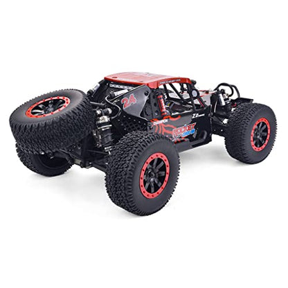 1/10 Scale 4WD RC Car DBX-104 Desert Buggy, Brushed Motor High Speed Off-Road Remote Control Truck, 2.4GHz All Terrain Hobby Vehicle for Adults-RED