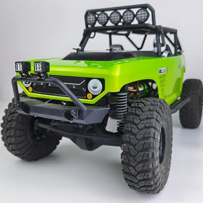 RC Car LED Lights Headlights Headlamp Square Lens Spotlight 2PCS Compatible with 1/10 RC Crawler Car TRX4 TRX6 Axial SCX10 90046 RR10 D90 Upgrades Parts (D-4 Holes) - color: D-4 Holes