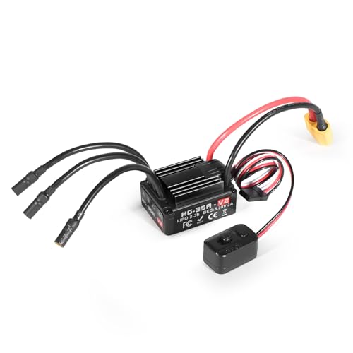 RiToEasysports Brushless ESC, Reliable for Off-Road RC Crawling and Mud Adventures, RC Crawler Speed Controller with XT60 Plug for 1/10 Scale Hobbyists and Enthusiasts - color: Black Xt60 Plug