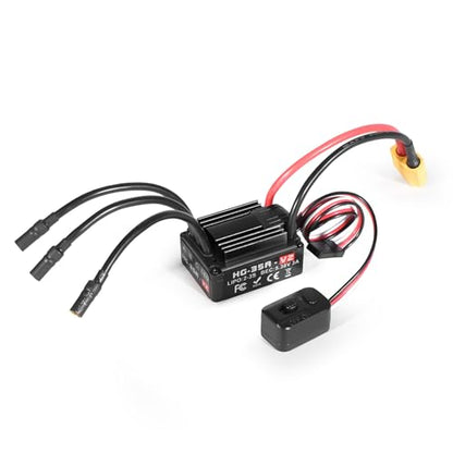 RiToEasysports Brushless ESC for RC Cars, Waterproof Electronic Speed Controller with XT60 Plug for Off-Road Crawling and Mud Racing - color: Black Xt60 Plug