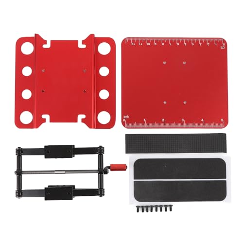 RC Car Work Stand, Rotating and Stable Repair Platform, Height Adjustable for RC Car 1:8 and 1:10 (Red) - color: Red