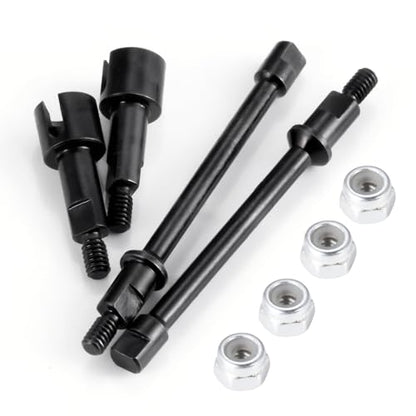 Que-T Heavy Duty Steel CVD Driveshafts Standard Length Front Rear Drive Shafts for 1/30 Axial Scx30 RC Crawler Car - size: Standard Length