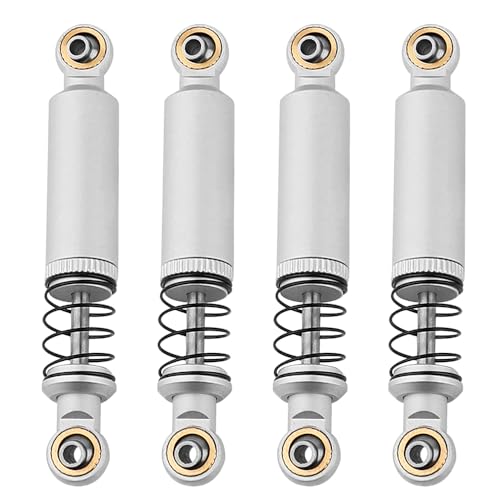 4pcs Metal Alloy Oil Shock Absorber Damper 70 80 90 100 110mm Outer Spring for 1/10 RC Crawler Axial SCX10 i ii iii Capra Tamiya CC01 D90 TRX4 HPI Upgrades (silver, 70mm) - color: silver, size: 70mm