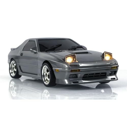 1:18 RX7 RWD RC Drift Car LDRC LD1802 Radio Control Racing Vehicles Gyroscope Light System Built-in Gyroscope Independent Suspension Ball Bearings Model for Ages 14+ - color: Grey