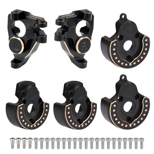 HobbyPark Brass Front & Rear Portal Cover Steering Knuckle Counterweights Weights for Vanquish VP VS4-10 1/10 RC Crawler F10 Portal Axle Phoenix LCG VRD Carbon Kit Lower COG Upgrades Parts