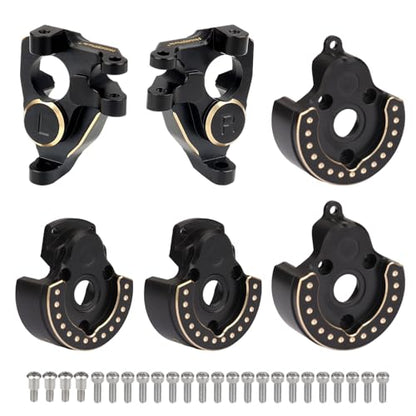 HobbyPark Brass Front & Rear Portal Cover Steering Knuckle Counterweights Weights for Vanquish VP VS4-10 1/10 RC Crawler F10 Portal Axle Phoenix LCG VRD Carbon Kit Lower COG Upgrades Parts