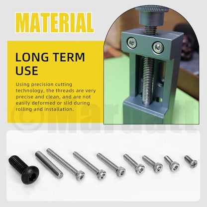 294Pcs M1.4 RC Screw Kit, 4mm-12mm 304 Stainless Steel RC Screws Bolts Nuts and Repair Tool Set Hardware Fasteners for RC Crawler Truck