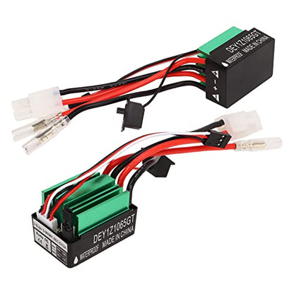 RC Brushed ESC,65A Waterproof Anti-Interference with Overheating Low Voltage Protection High Current ESC for RC Cars Boats Racing Marine Adventures Hobbyists