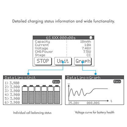 Tenergy T180 100W Balance Charger Discharger, Touch Screen RC Battery Charger