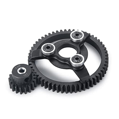 MOHERO Metal Spur Gear 32P 18T 56T Transmission Gears for 1/10 Slash 2wd Rustler Stampede Telluride RC Car - size: 32P 18T 56T