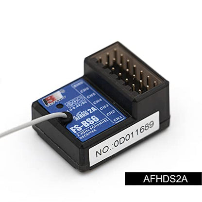 Flysky FS-BS6 6 Channels Receiver with Gyro Stabilization System | For Flysky FS-GT5 Remote Controller Radio AFHDS2A System Transmitter RC Car (1pcs fs-bs6 Receiver) - style: 1pcs fs-bs6 Receiver