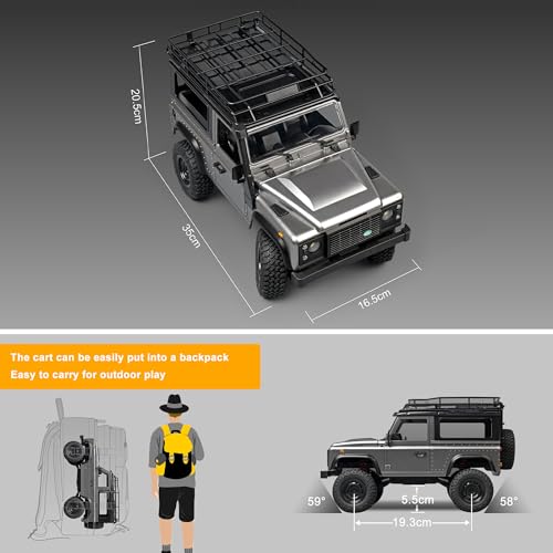 MN 99s 1/12 4WD RC Jeep Rock Crawler for Adults | 2.4G RTR off-road drift truck, ideal hobby gift with 4-wheel drive performance - color: Mn99s