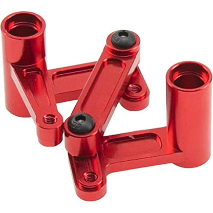 Aluminum Steering Bellcranks Drag Link Parts w/Ball Bearings Upgrade Part #3743 Compatible with Traxxas Slash 2WD Rustler VXL Bandit 1/10 RC Car (Red) - color: Red
