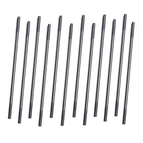 12Pcs M3 3.94" Pushrod Connector 304 Stainless Steel Rod Linkage DIY Parts for RC Model Airplane Helicopter Boat Car - size: M3x3.94"