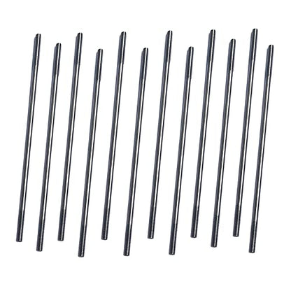 12Pcs M3 3.94" Pushrod Connector 304 Stainless Steel Rod Linkage DIY Parts for RC Model Airplane Helicopter Boat Car - size: M3x3.94"