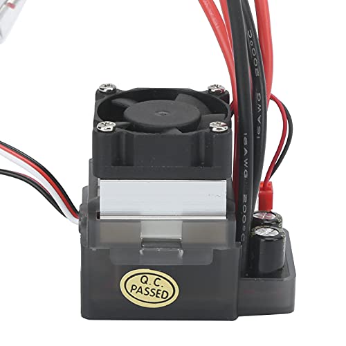 RC Brushed ESC 360A Brushless Motor ESC with Heat Sink and Cooling Fan Hand & Wrist Braces for 1/10 RC Crawler Car Arm Hand & Finger Supports