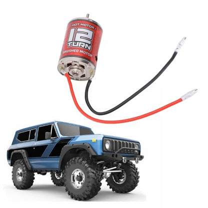 12T 540 Brushed Motor for RC Car, Low Noise Motor with Stainless Steel Housing, Replacement for RC Crawler Truck Boat