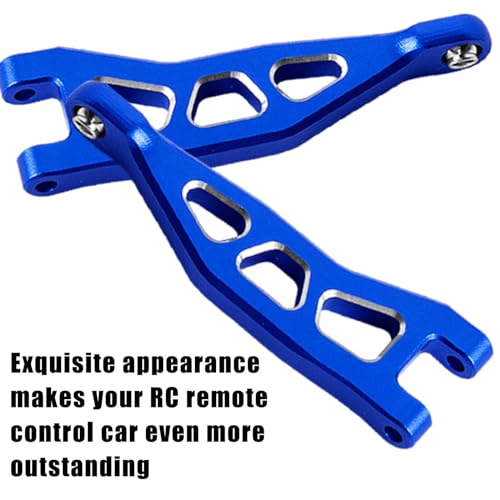 RC Alloy Front Rear Suspension A Arms Upgrades Part for 1/18 Granite Grom Mega 380 Brushed 4x4 Monster Truck RTR, Aluminum Front Rear A Arms Hops Up,Navy Blue(8PCS) - color: Blue(8pcs)