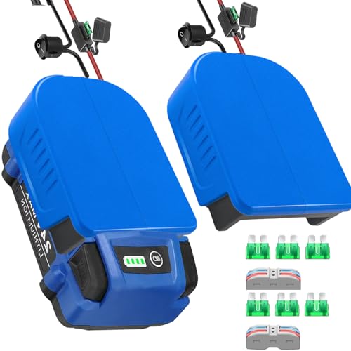 URUN 2 Pack for Kobalt 24V Max Battery Power Wheel Adapter，Power Wheels Battery Converter Kit with Fuses & Wire Terminals, 14AWG Wire, Power Connector for DIY Rc Car Toys, Robotics,Rc Truck - size: for Kobalt 24V Max Battery