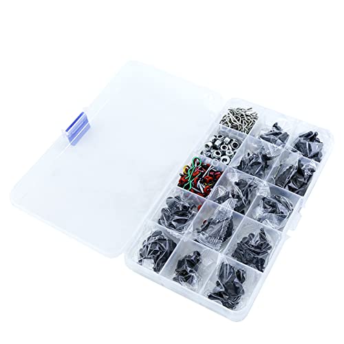 610PCS Universal RC car Parts Screw Tool Kit Screws Assortment Set, Hardware Fasteners for Traxxas Axial Redcat Arrma HPI SCX10 Losi 1/8 1/10 1/12 1/16 Scale RC Cars Trucks Crawler, RC Screw Kit