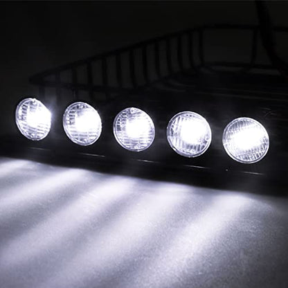 RC Car Metal Roof Rack Luggage with LED Lights Set for 1/10 RC Crawler Car TRX-4 Axial SCX10 90046 SCX10 III AXI03007 Redcat Gen 8 RGT