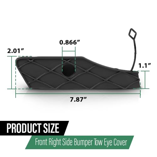LQI Front Bumper Tow Eye CPA Cover Right Passenger Side | Fit Benz GLK250 Bluetec 4Matic 2013-2015, Fit Benz GLK350 (submodel: 4Matic, Base) 2013-2015 2048851124, A2048851124 Black - size: Front | Fit Benz GLK250 GLK350 2013-2015